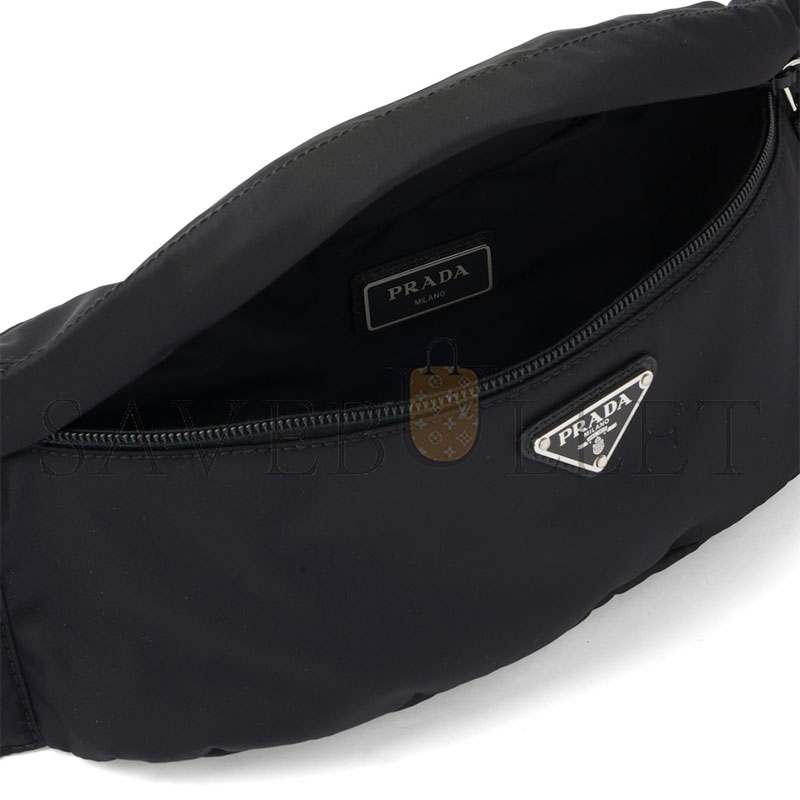 PRADA RE-NYLON AND SAFFIANO LEATHER BELT BAG 2VL034 (26*12cm) PRADA RE-NYLON AND SAFFIANO LEATHER BELT BAG 2VL034 (26*12cm)